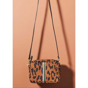 Claire V. Cognac Pablo Midi Sac Crossbody Handbag